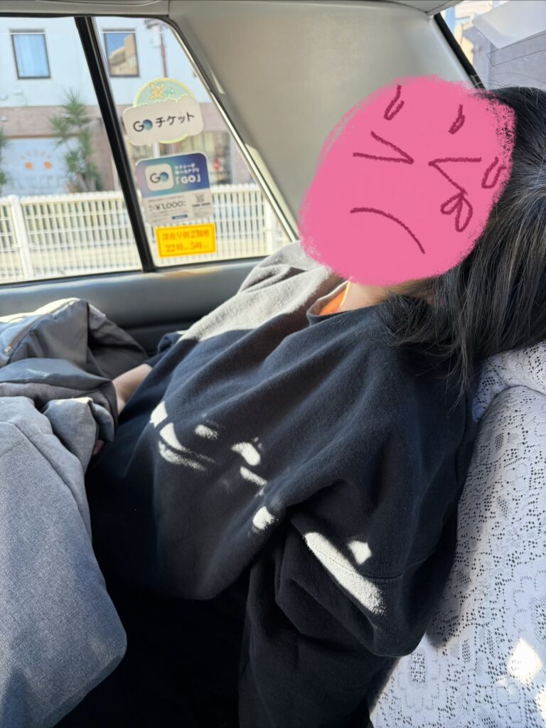 GOタクシーでも陣痛の波が…！